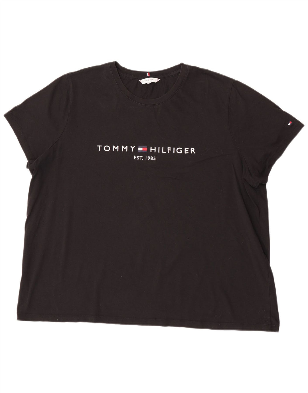 Tommy Hilfiger Mens Graphic T-Shirt Top XL Black