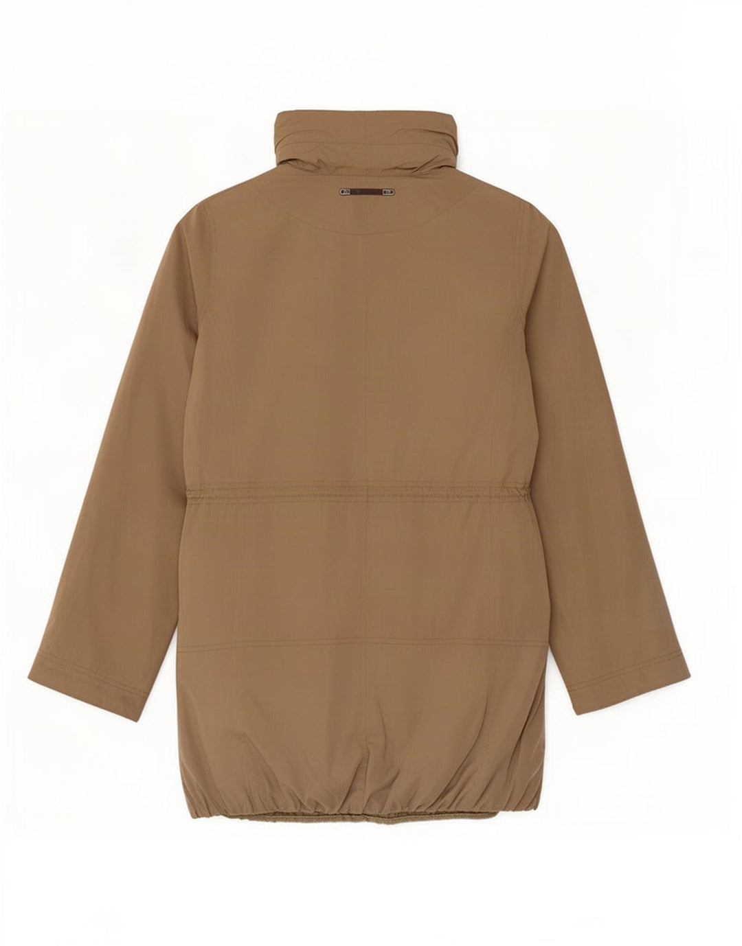 Massimo Dutti Womens Hooded Parka Jacket UK 12 Medium Beige