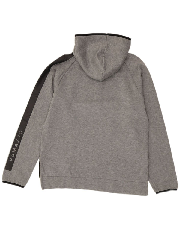 Puma Mens Zip Neck Hoodie Jumper Small Grey Cotton