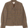 CALVIN KLEIN Womens 4 Button Blazer Jacket US 6 Medium Grey Houndstooth