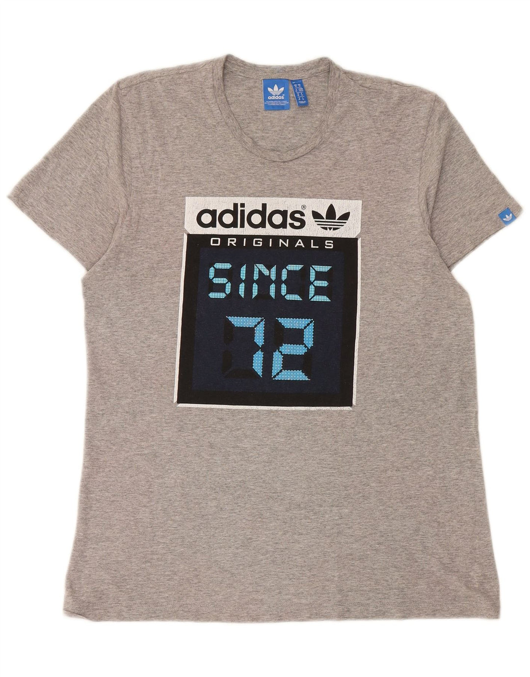ADIDAS Mens Graphic T-Shirt Top Medium Grey