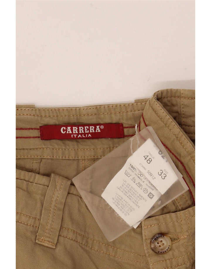Carrera Mens Chino Shorts IT 48 Medium W33 Beige Cotton