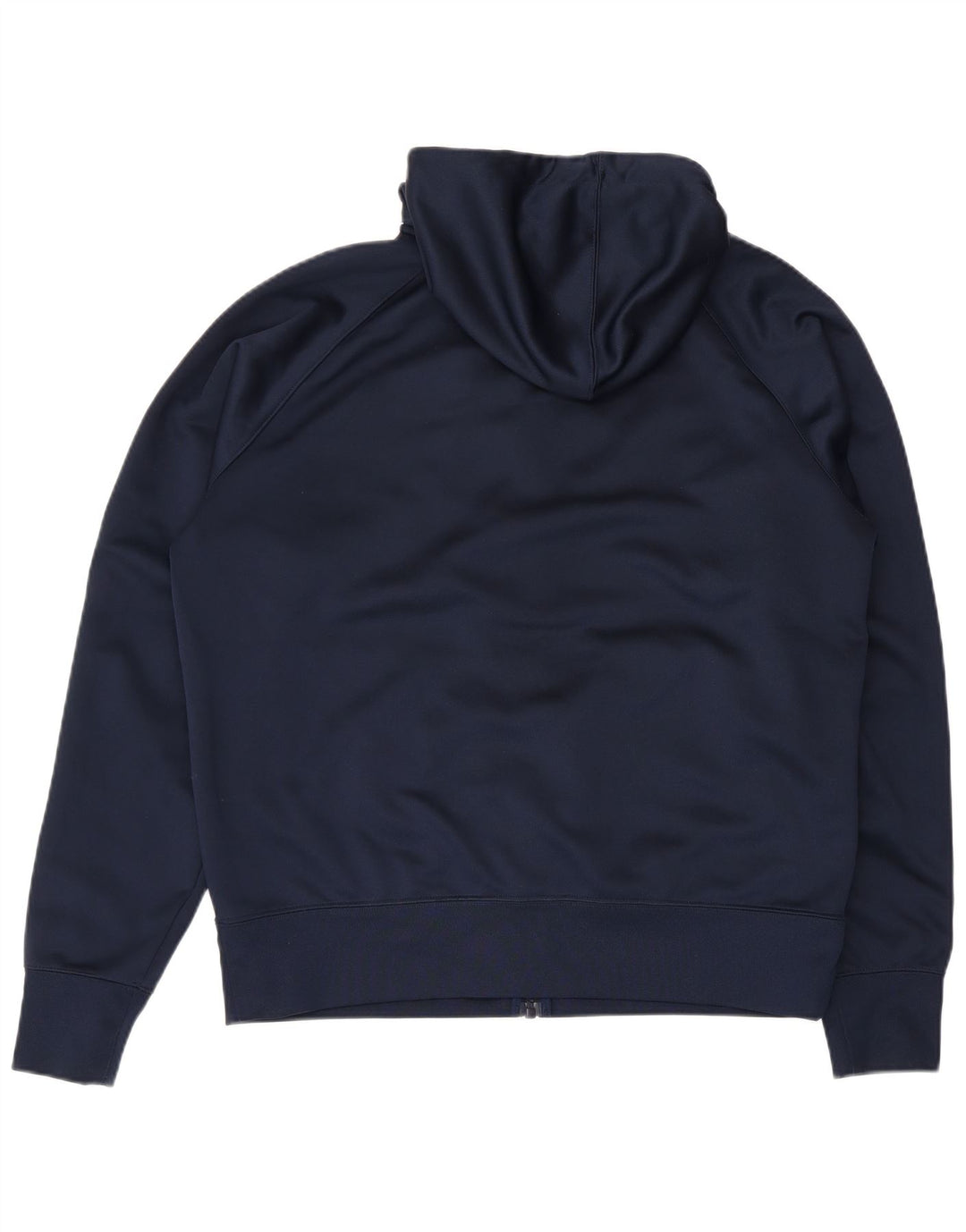 Nike Mens Zip Hoodie Sweater Large Navy Blue Colourblock Polyester