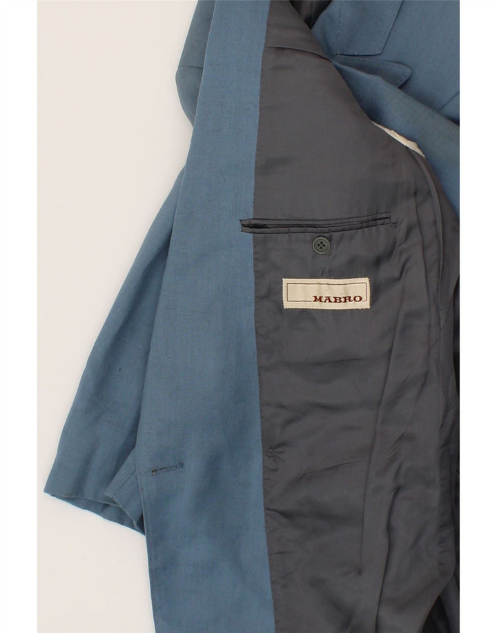 MABRO Mens Double Breasted Blazer Jacket IT 44 XS Blue Vintage Mabro and Second-Hand Mabro from Messina Hembry 