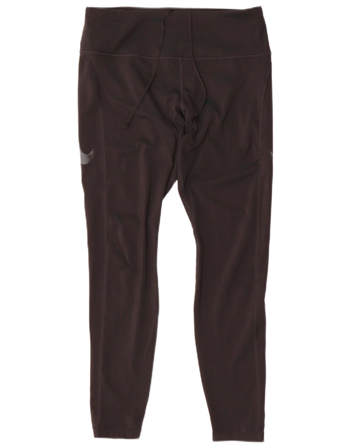 Nike Womens Graphic Leggings UK 14 Large  Black Polyester