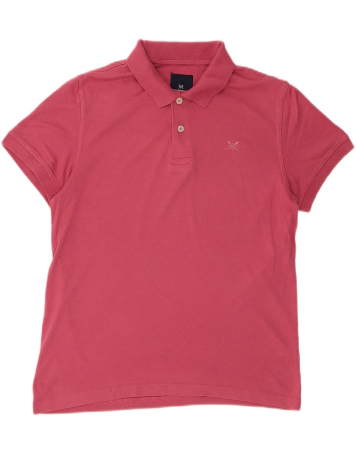 CREW CLOTHING Mens Polo Shirt Large Pink Cotton Vintage Crew Clothing and Second-Hand Crew Clothing from Messina Hembry 