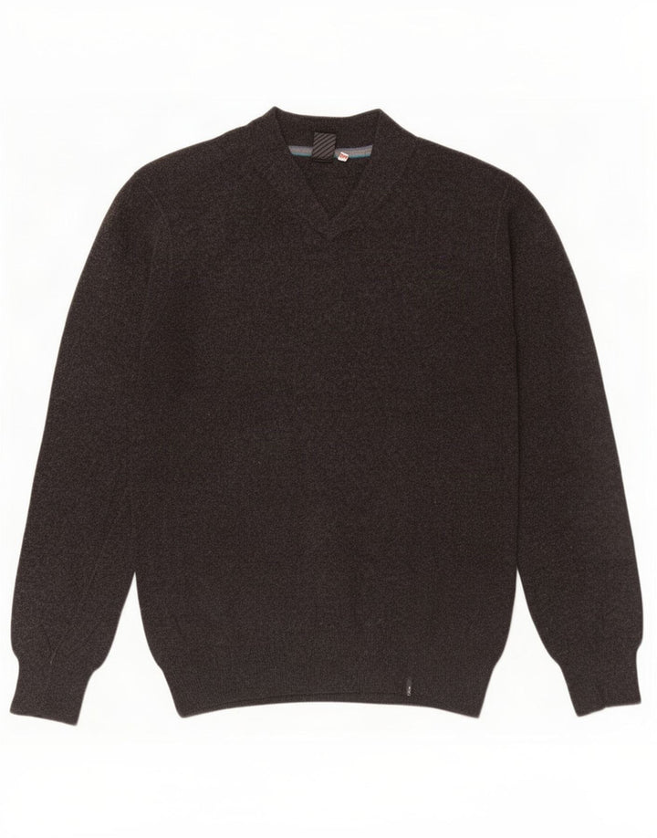 White Stuff Mens V-Neck Jumper Sweater Small Grey Cotton