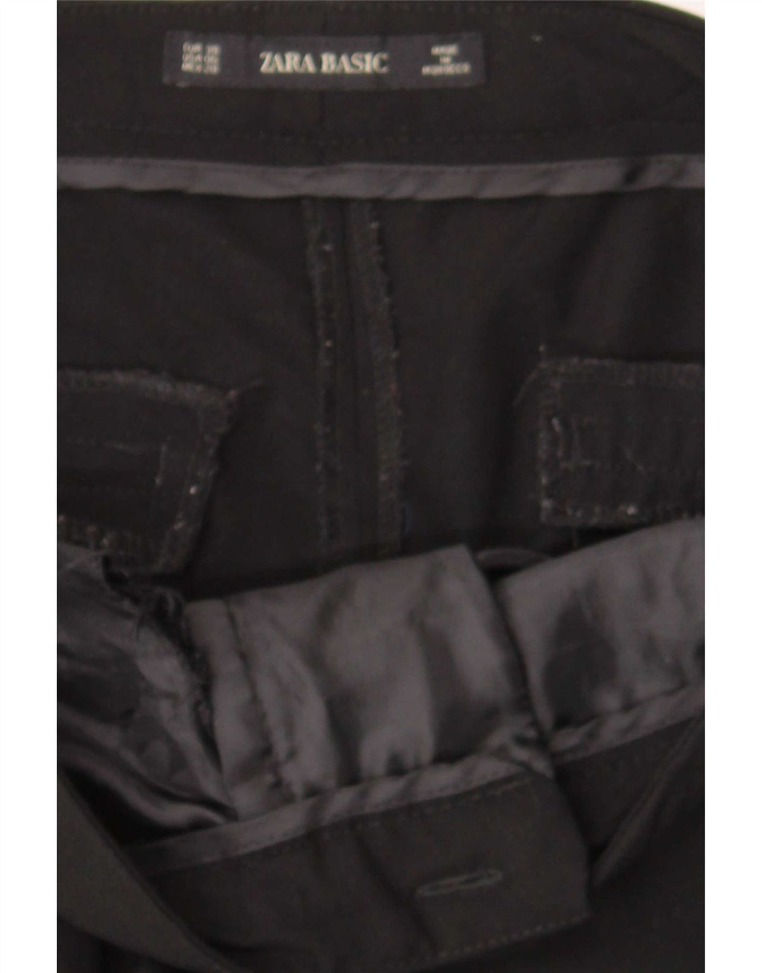 Zara Womens Slim Suit Trousers EU 38 Small W28 L26 Black