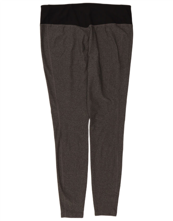 NIKE Womens Dri Fit Leggings UK 18 XL  Grey Polyester
