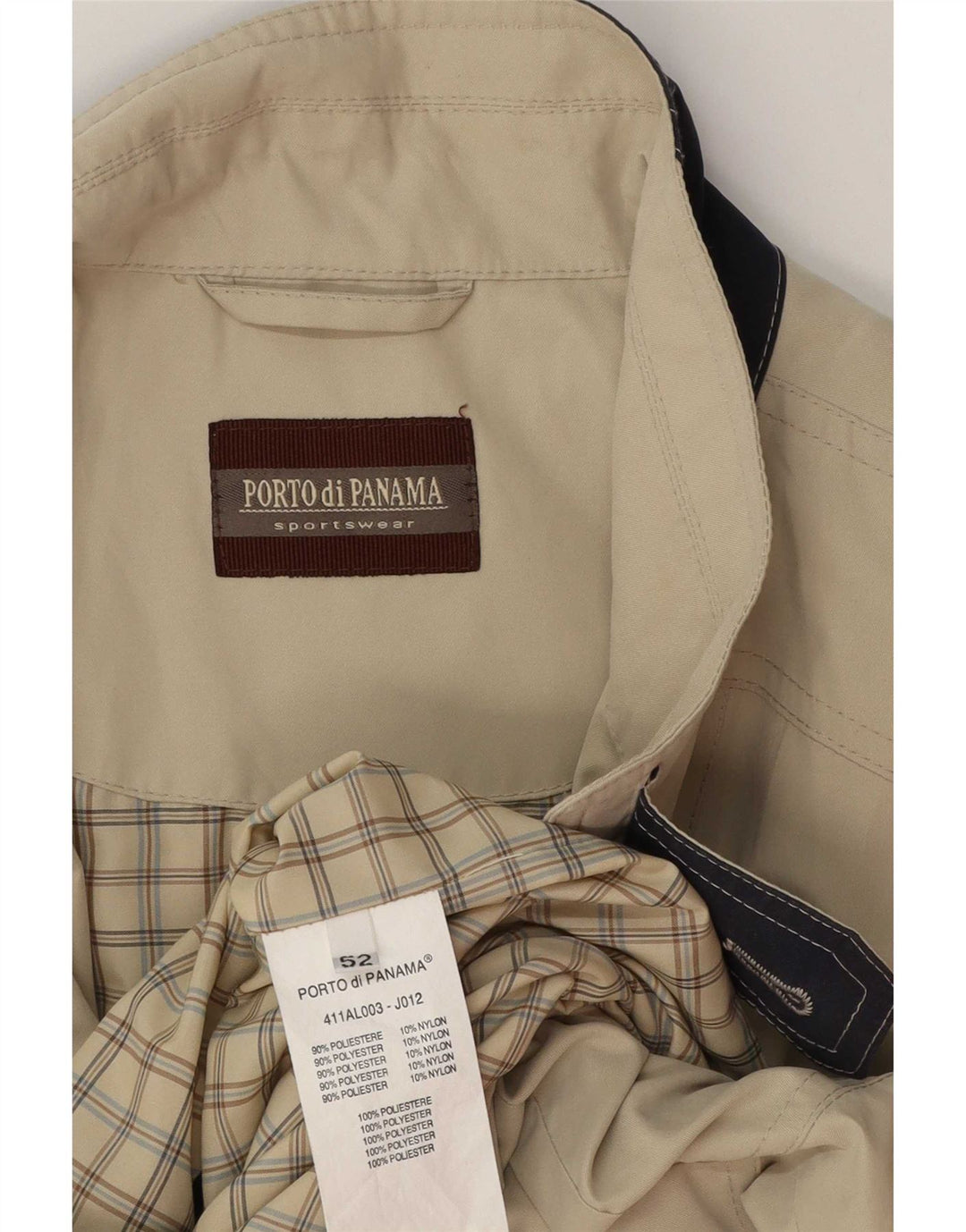 Porto Di Panama Mens Utility Jacket IT 52 XL Grey Polyester