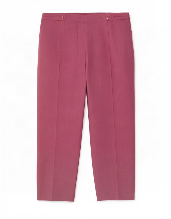 Marks & Spencer Womens Cropped Trousers UK 18 XL W38 L26 Pink Check