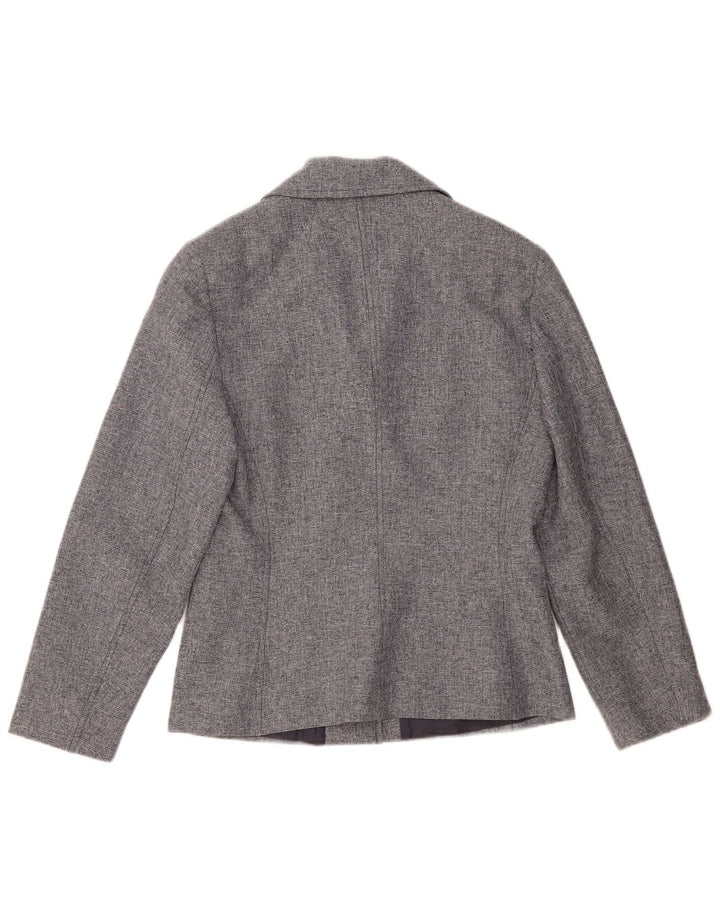Max & Co. Womens 4 Button Blazer Jacket UK 10 Small Grey Polyester