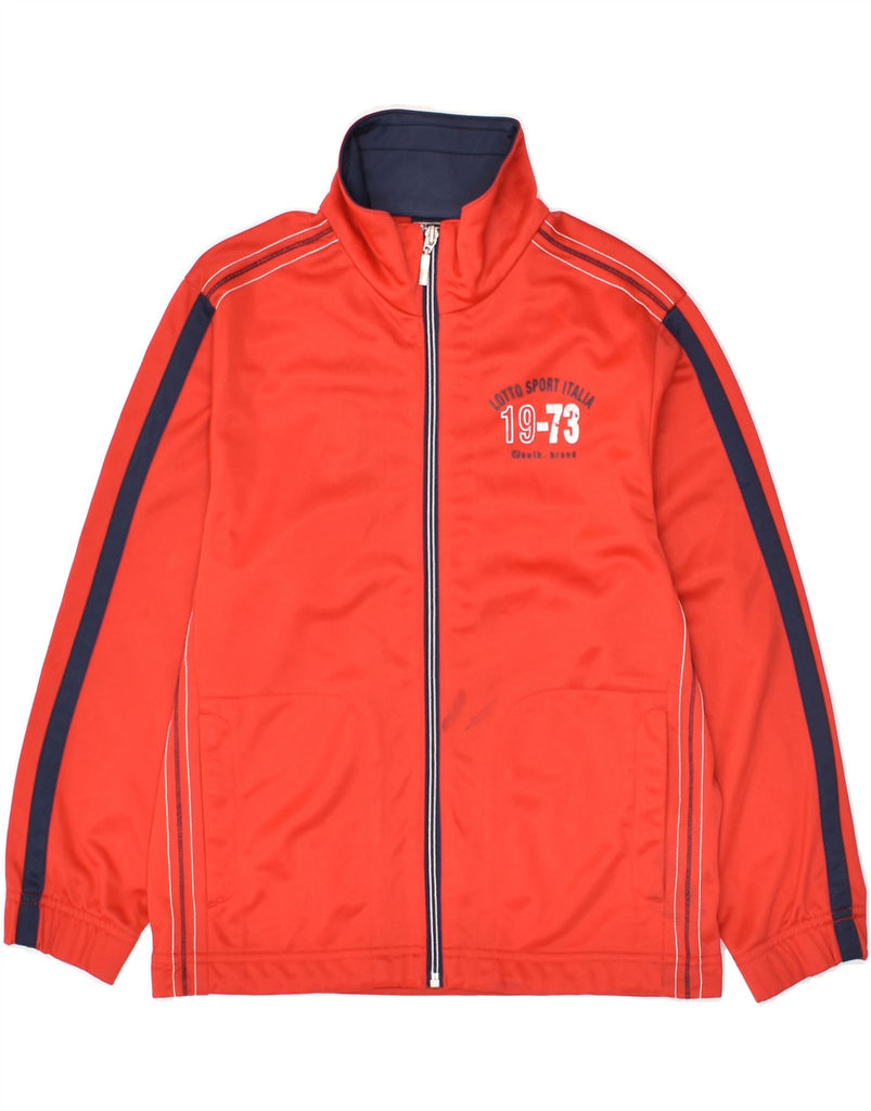 LOTTO Boys Tracksuit Top Jacket 9-10 Years Small  Red Polyester | Vintage Lotto | Thrift | Second-Hand Lotto | Used Clothing | Messina Hembry 