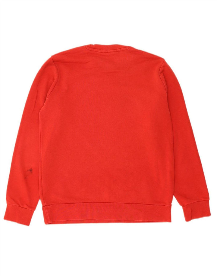 ADIDAS Boys Graphic Sweatshirt Jumper 13-14 Years Red Cotton