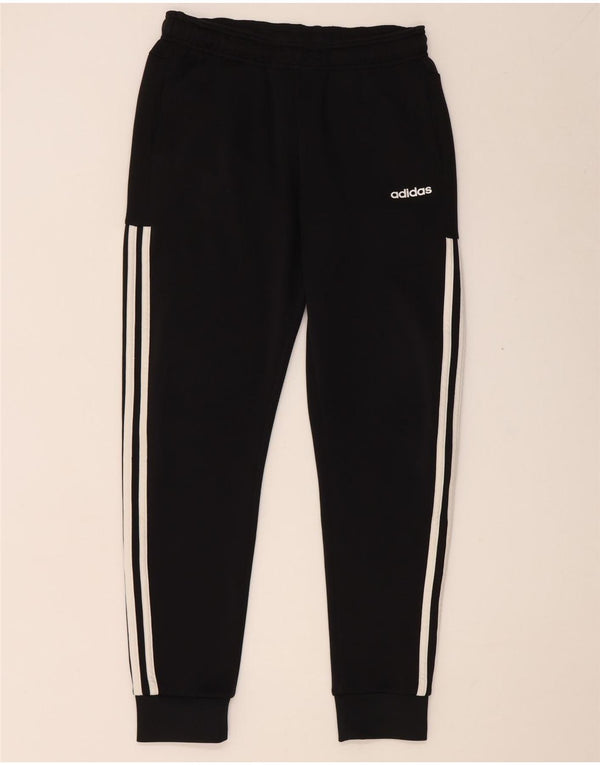 Adidas Boys Tracksuit Trousers Joggers 13-14 Years Black Polyester