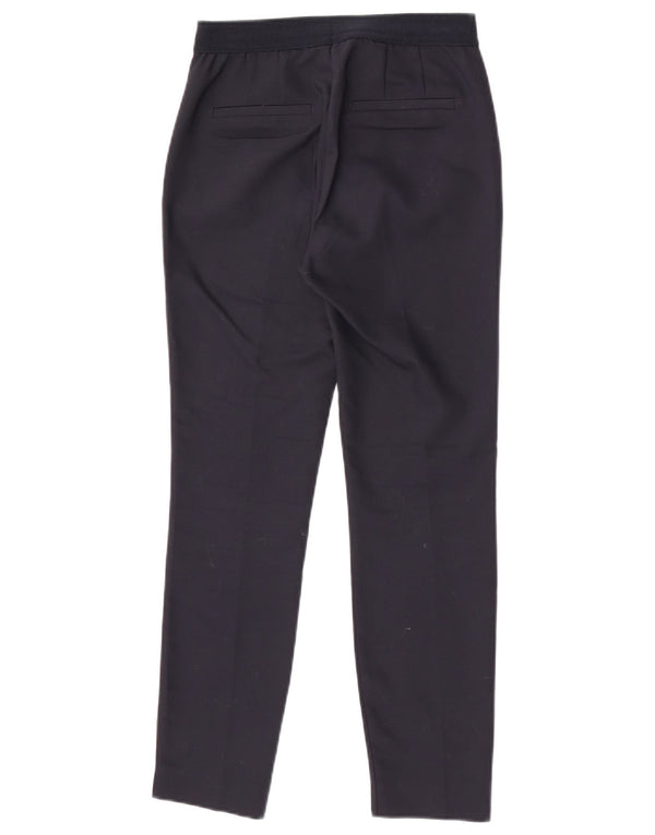 Zara Womens Skinny Chino Trousers XS W24 L27 Navy Blue Cotton