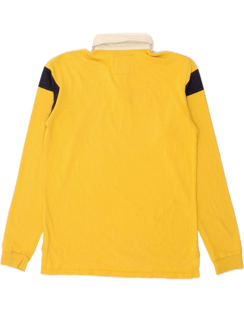 WOOLRICH Boys Graphic Long Sleeve Polo Shirt 13-14 Years Yellow Vintage Woolrich and Second-Hand Woolrich from Messina Hembry 