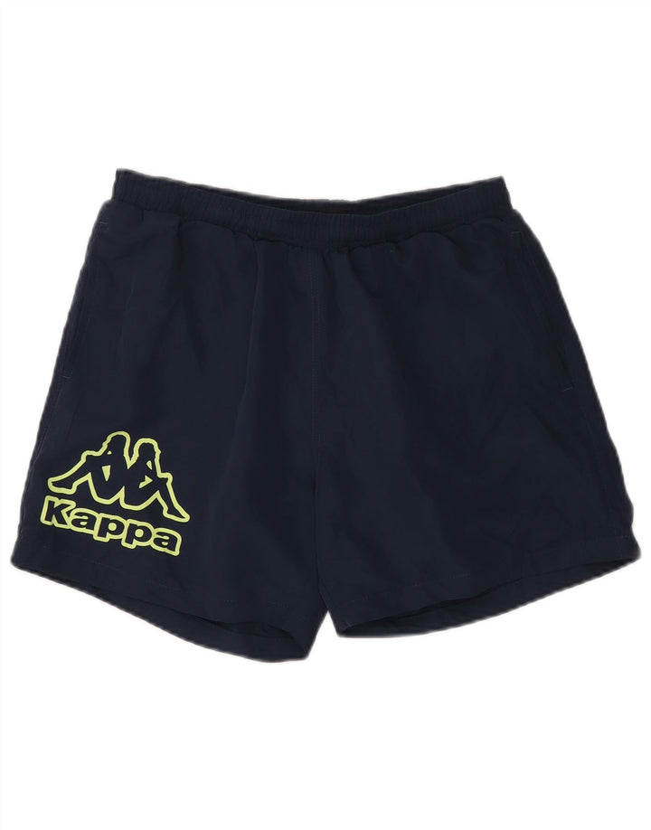 Kappa Mens Graphic Sport Shorts Medium Navy Blue Polyester
