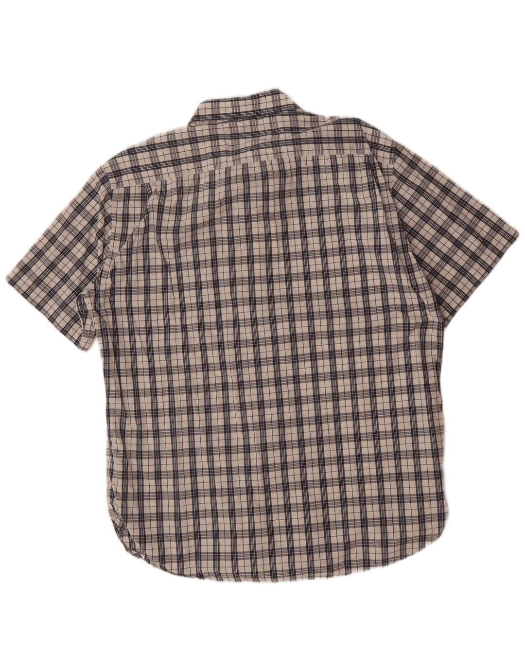 TOMMY HILFIGER Mens Short Sleeve Shirt XL Navy Blue Check