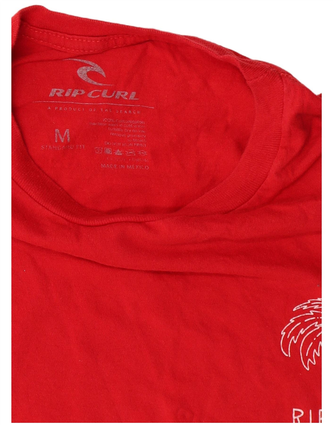 Rip Curl Mens T-Shirt Top Medium Red Cotton