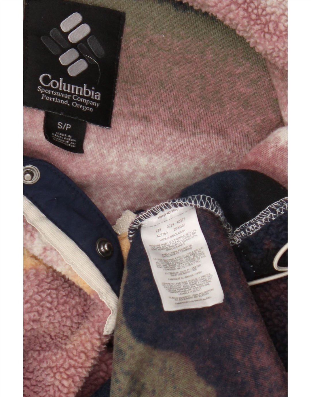 Columbia Womens Oversized Fleece Jumper UK 10 Small Multicoloured