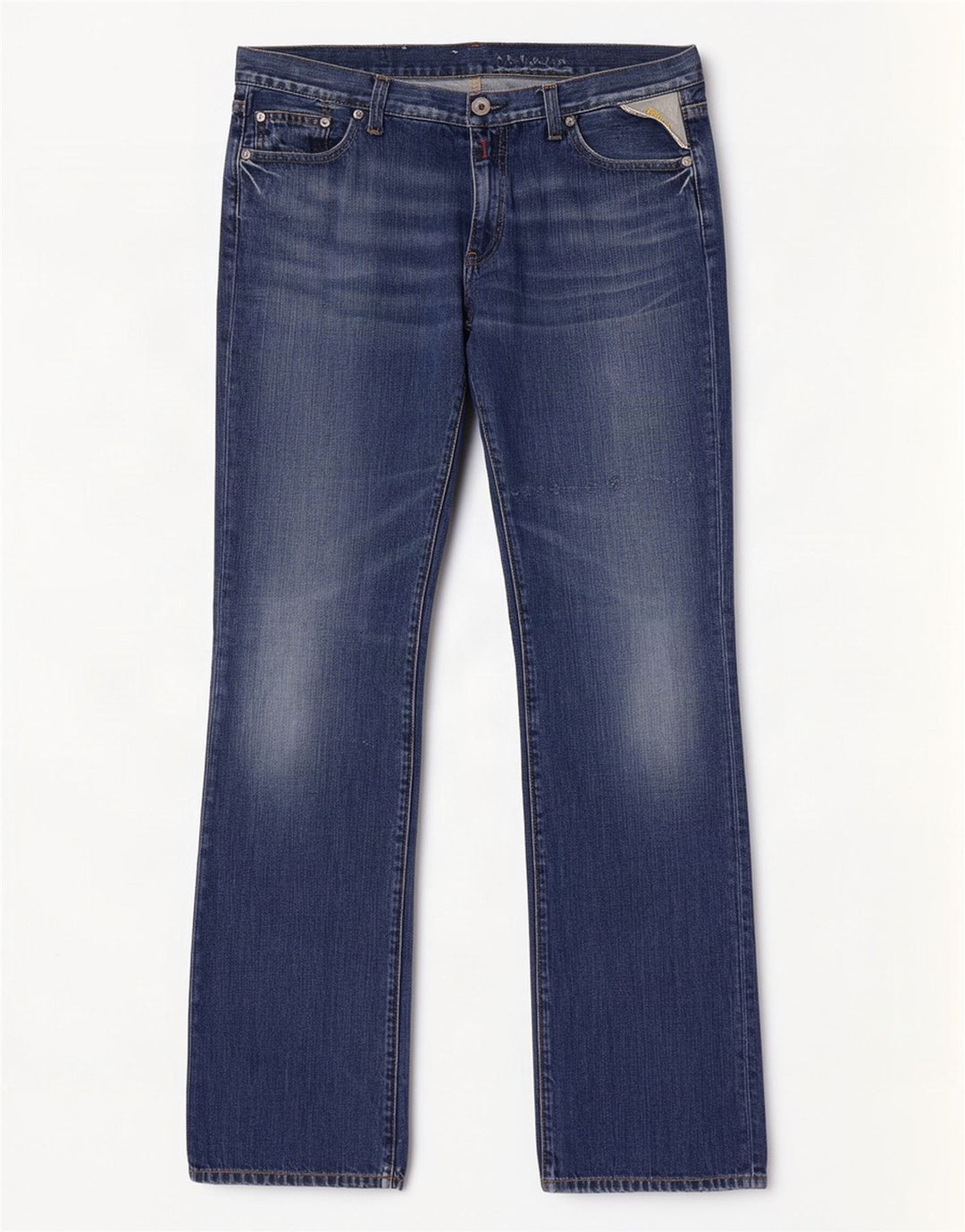 Replay Womens Straight Jeans W32 L34 Blue Cotton