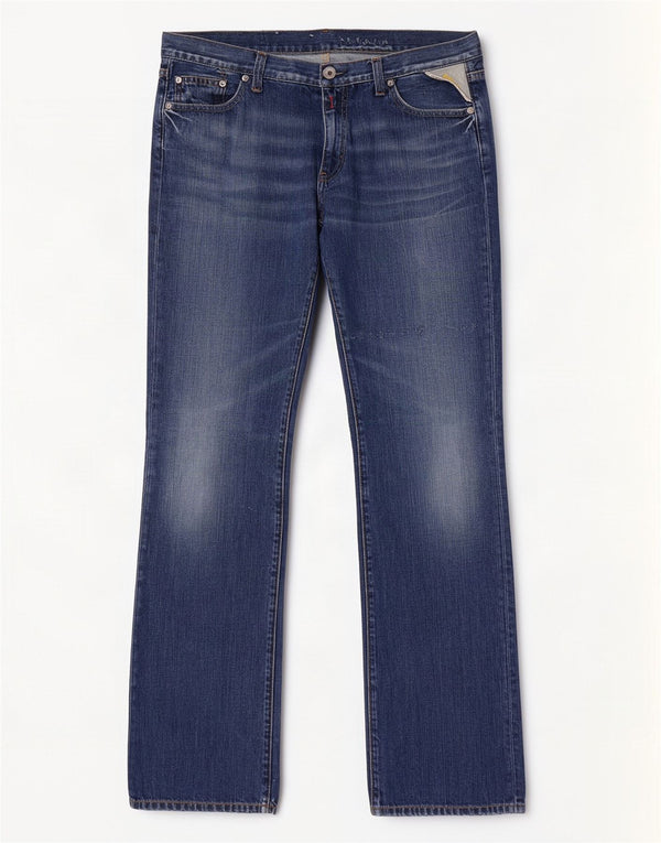 Replay Womens Straight Jeans W32 L34 Blue Cotton