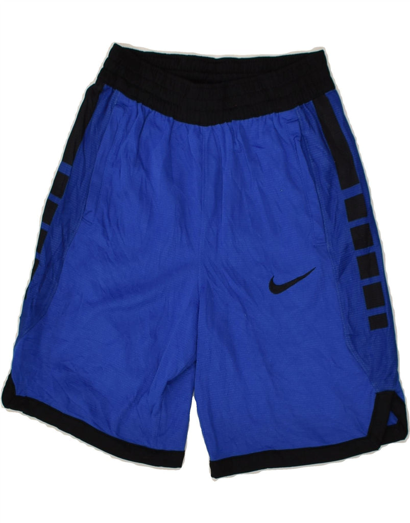 NIKE Boys Sport Shorts 6-7 Years Blue Colourblock Polyester | Vintage Nike | Thrift | Second-Hand Nike | Used Clothing | Messina Hembry 