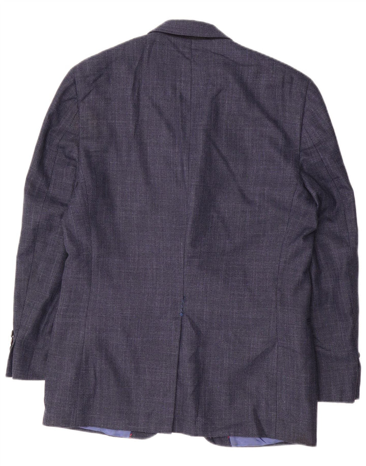 CHAPS Mens 2 Button Blazer Jacket UK 38 Medium Navy Blue Polyester
