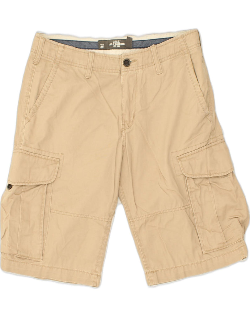 H&M Mens Cargo Shorts W30 Medium Brown Cotton | Vintage H&M | Thrift | Second-Hand H&M | Used Clothing | Messina Hembry 