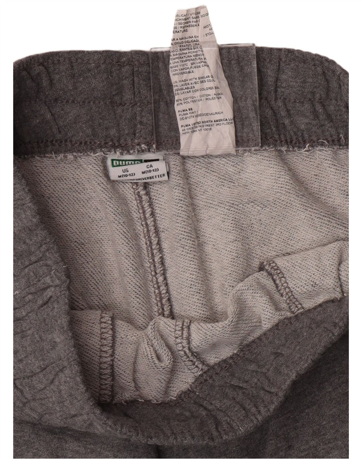 Puma Boys Tracksuit Trousers Joggers 10-11 Years Medium Grey Cotton