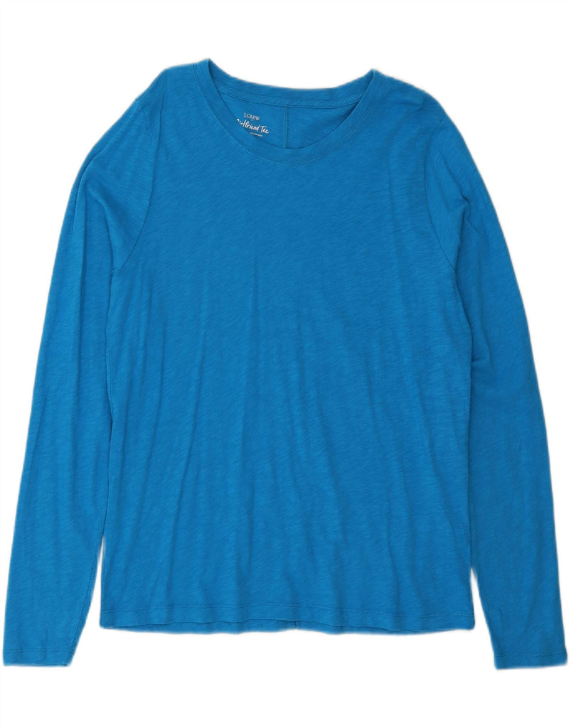 J. CREW Womens Top Long Sleeve UK 16 Large Blue Cotton Vintage J. Crew and Second-Hand J. Crew from Messina Hembry 