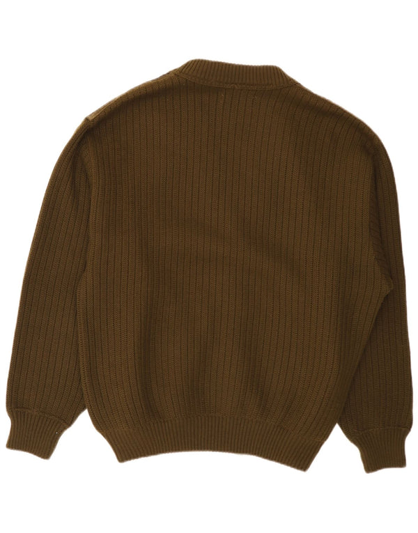 Malagrida Mens Suede Cardigan Sweater XL Green