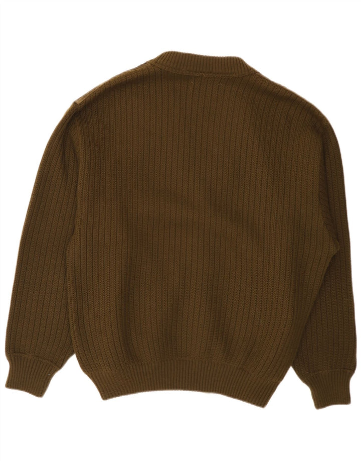 Malagrida Mens Suede Cardigan Sweater XL Green