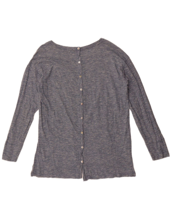 Fat Face Womens Shirt Blouse UK 16 Large Blue Flecked Cotton
