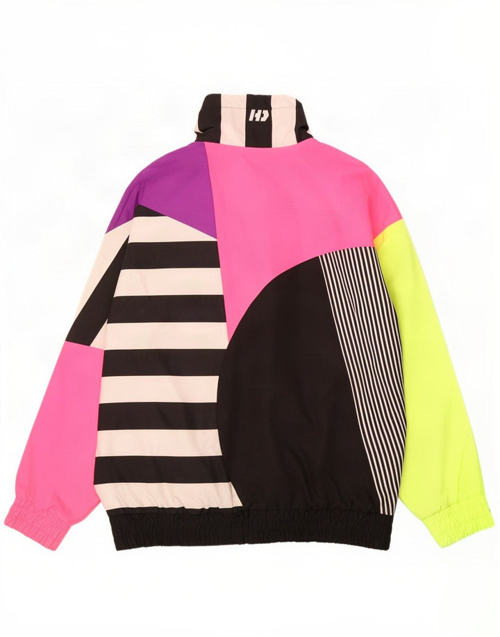 Vintage Womens Zip Neck Pullover Tracksuit Top UK 16 Large Multicoloured