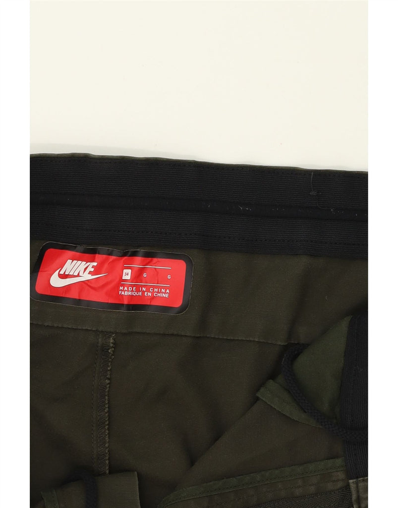 NIKE Mens Banana Cargo Cropped Trousers W34 L26 Khaki Cotton Vintage Nike and Second-Hand Nike from Messina Hembry 