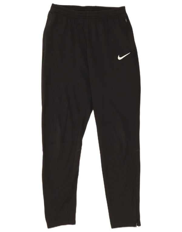 Nike Boys Dri Fit Tracksuit Trousers 13-14 Years XL Black Polyester