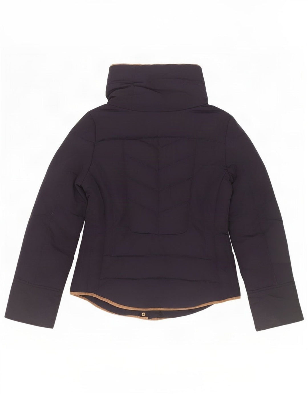 Zara Womens Hooded Padded Jacket UK 10 Small Navy Blue Polyester
