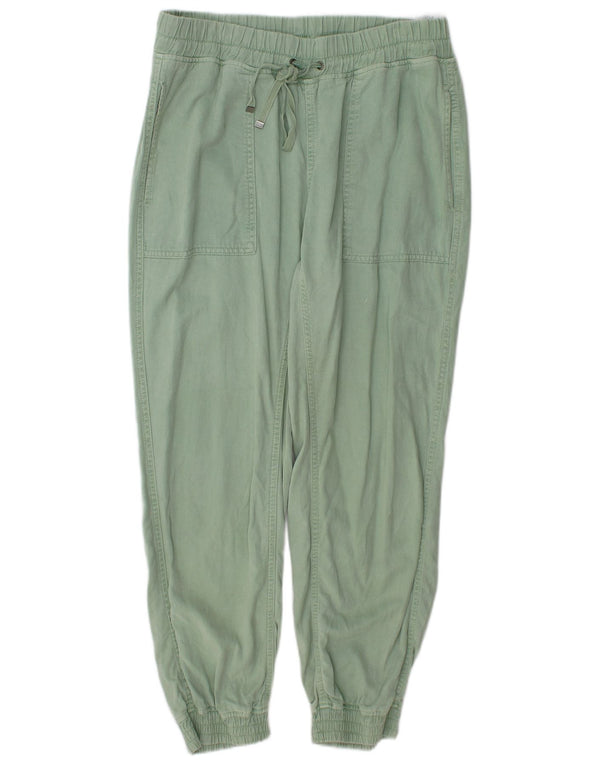 Zara Womens Joggers Trousers Medium W28 L27 Green Lyocell