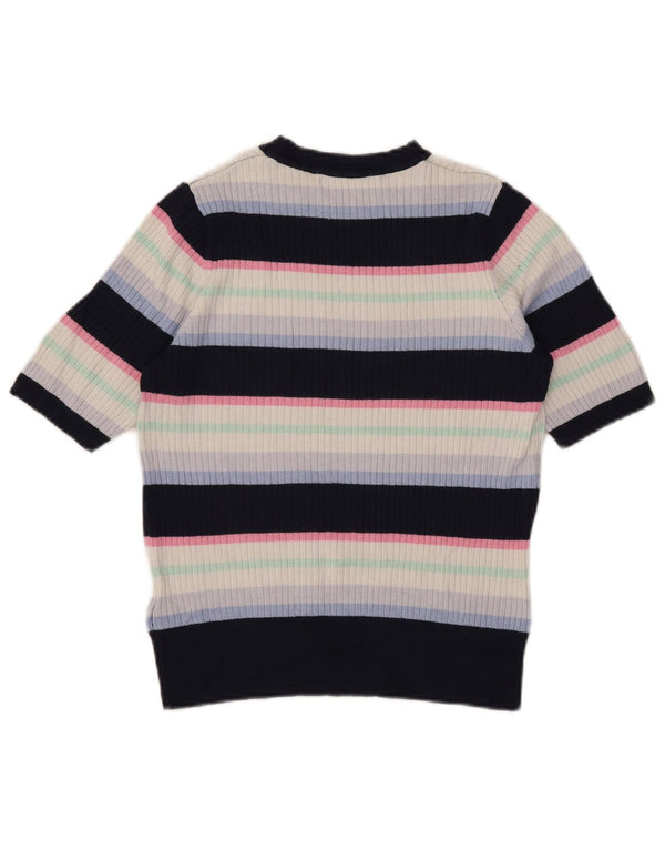 Marks & Spencer Womens Boat Neck Jumper Sweater UK 14 Medium Navy Blue