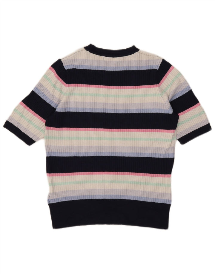 Marks & Spencer Womens Boat Neck Jumper Sweater UK 14 Medium Navy Blue