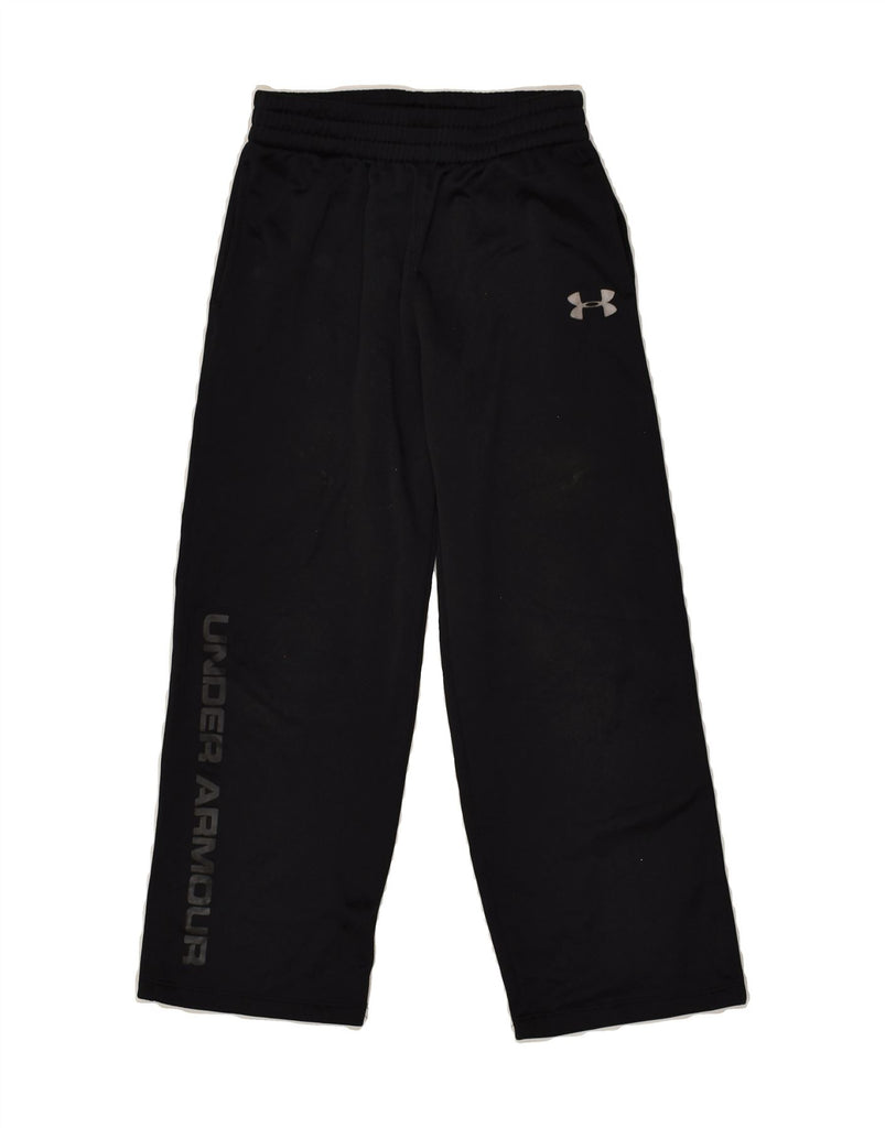 UNDER ARMOUR Boys Graphic Tracksuit Trousers 6-7 Years Black Polyester | Vintage Under Armour | Thrift | Second-Hand Under Armour | Used Clothing | Messina Hembry 