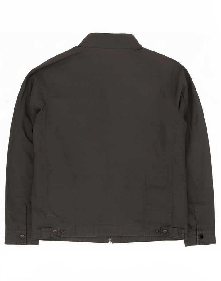 Marks & Spencer Mens Bomber Jacket UK 40 Large Black Cotton