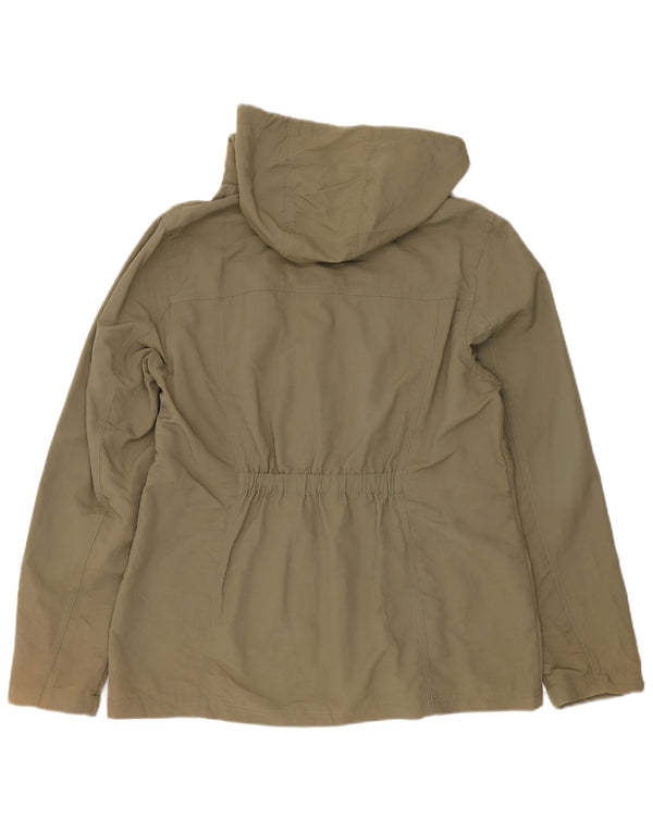Mountain Warehouse Womens Hooded Windbreaker Jacket UK 16 Large Khaki Nylon