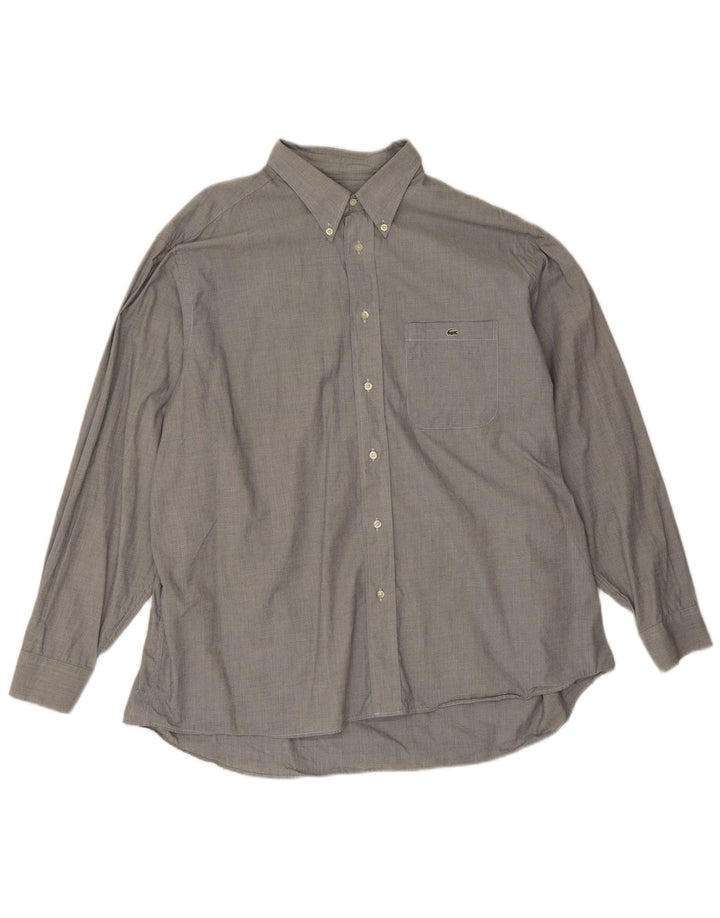 Lacoste Mens Shirt Size 45 XL Grey Cotton