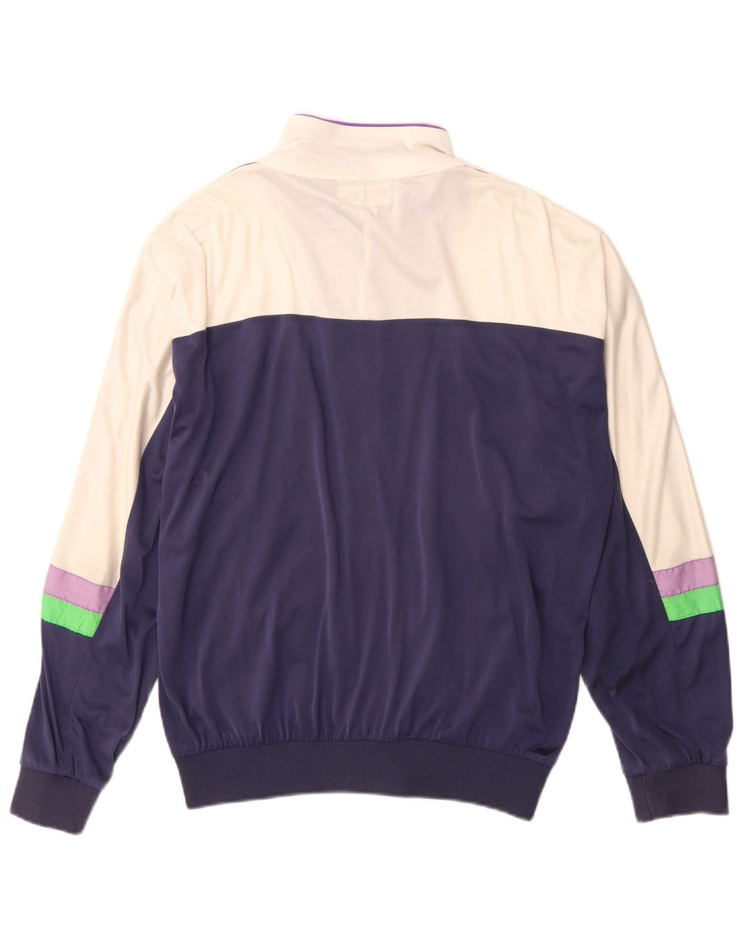 Asics Mens Graphic Tracksuit Top Jacket Size 40 Medium Purple Colourblock