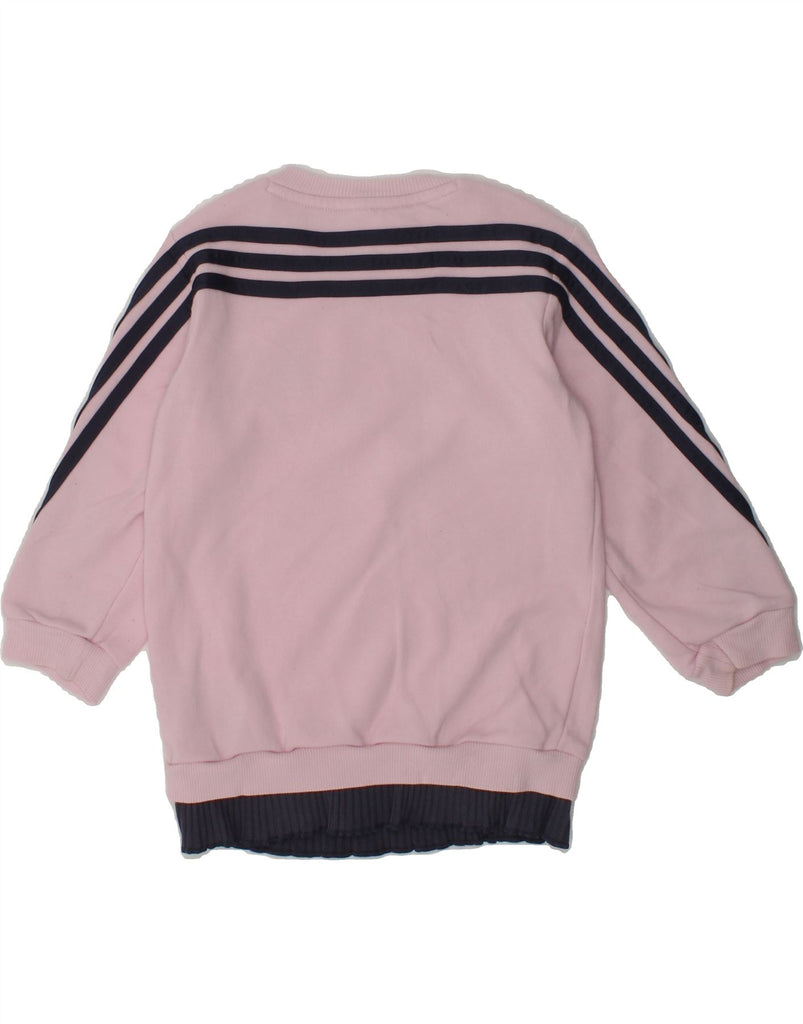 ADIDAS Baby Girls Jumper Dress 9-12 Months Pink Cotton | Vintage Adidas | Thrift | Second-Hand Adidas | Used Clothing | Messina Hembry 