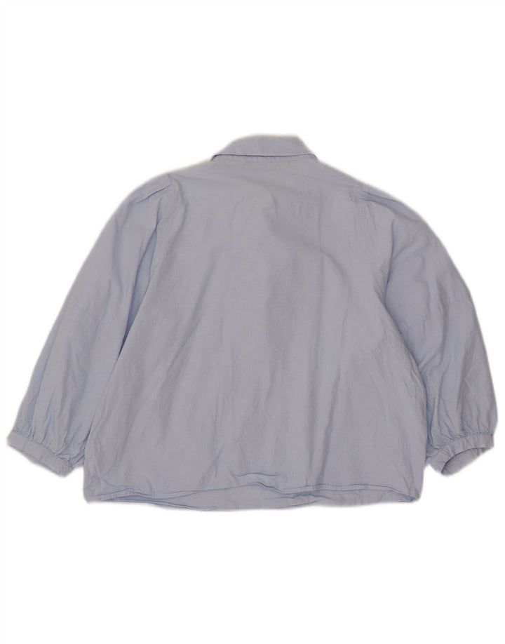 Zara Womens 3/4 Sleeve Blouse Top UK 14 Medium Blue