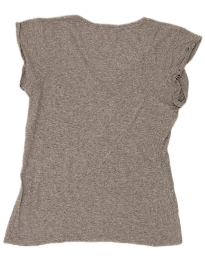 Diesel Womens Graphic T-Shirt Top UK 16 Large Grey